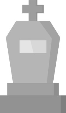 Tabut mezar mezar simgesi düz stil