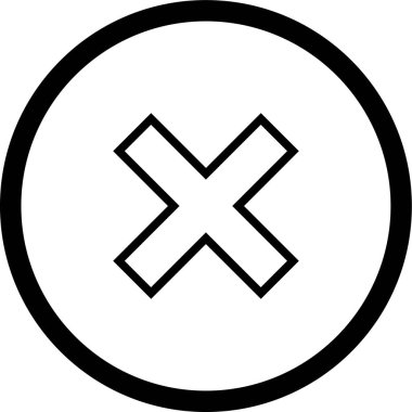 çapraz simge vektör illüstrasyonu