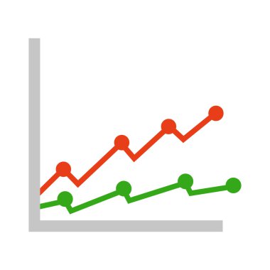 Beyaz arkaplanda iş grafiği çizimi çizimi