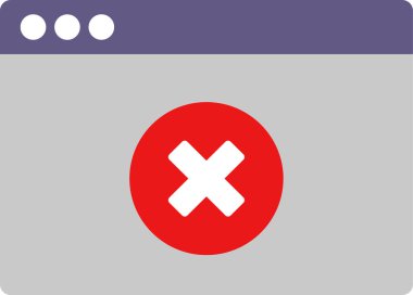 Simgeyi iptal et. vektör illüstrasyonu