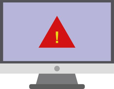 düz biçimli bilgisayar uyarı hatası simgesi