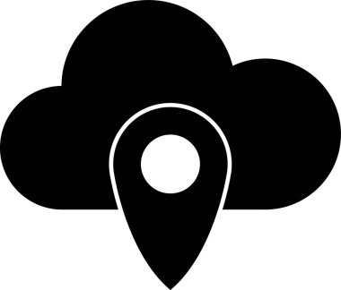 konum. Web simgesi basit illüstrasyon