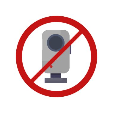 Gözetim kamerası vektör simgesi