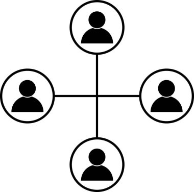 bağlantıları insanlar sosyal simge katı biçimli