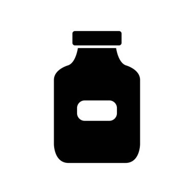 şişe glyph siyah vektör simgesi