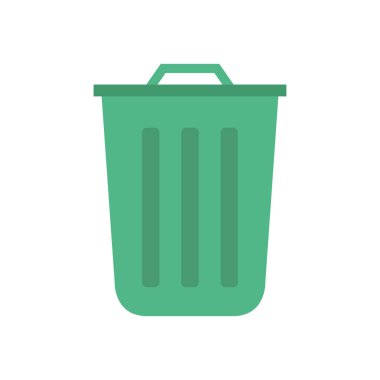 Çöp tenekesi düz vektör deseni