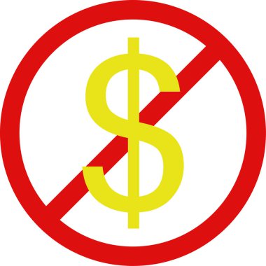 Dolar işareti simgesi, vektör tasarımı