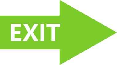 çıkış işareti vektör simgesi