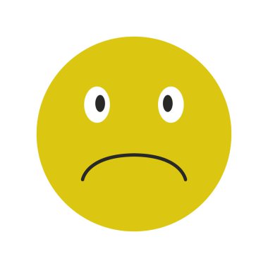 Düz stilde emoji duygu simgesi