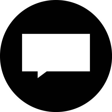 Ana hatlar biçiminde sohbet mesajı simgesi