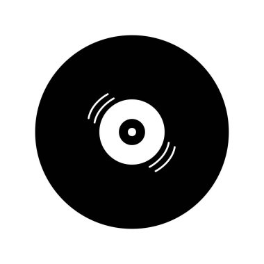 Vinil plak simge vektör çizim
