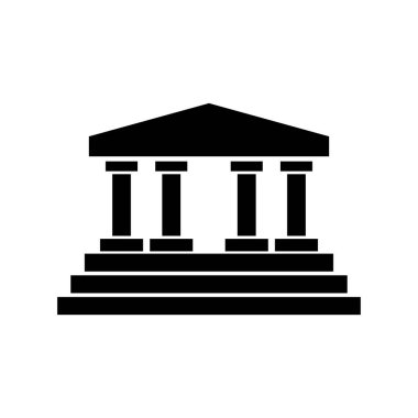 sütun simgesi vektörü, izole konum illüstrasyonu