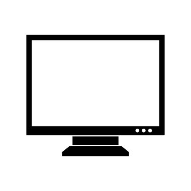 Bilgisayar monitörü simgesi. vektör illüstrasyonu