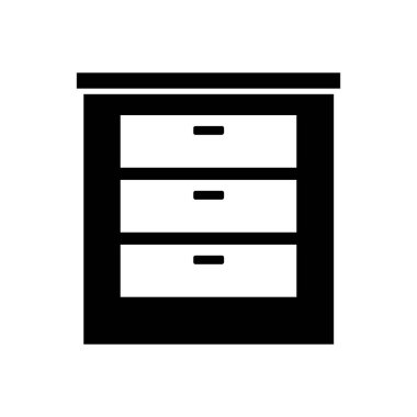 Çekmeceler vektör ince çizgi simgesi