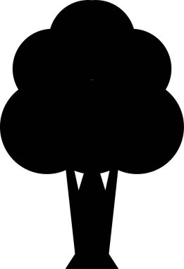 Ağaç ormanı ağaçlarının simgesi katı bir şekilde