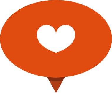 Kalp. Web simgesi basit illüstrasyon