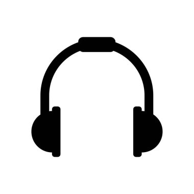 Şeffaf bir arkaplanda kulaklık vektör çizimi. Birinci kalite semboller. Konsept ve grafik tasarımı için simgeler.