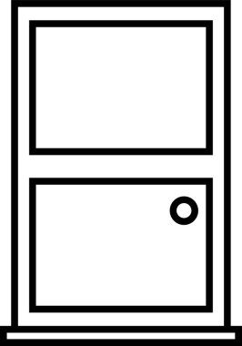 Kabine mobilyalarının iç simgesi Taslak biçiminde