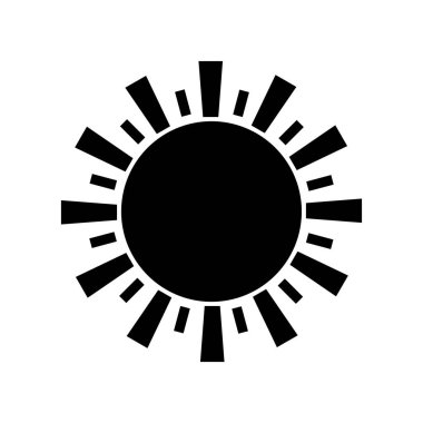 Güneş enerjisi simgesi beyaz arka plan üzerinde