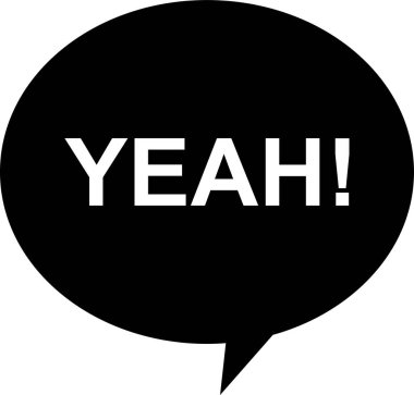 Kelimesi kelimesine evet. vektör illüstrasyonu