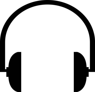 kulaklık simgesi vektör illüstrasyonu