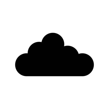 Beyaz arkaplanda bulut simgesi.