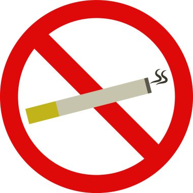 Sigara içilmiyor. Vektör illüstrasyonu