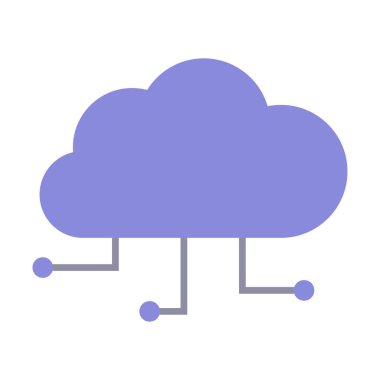 bulut hesaplama vektörü simgesi.