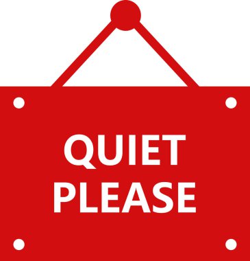 Lütfen sessiz konuşma balonu vektör çizim arka planı