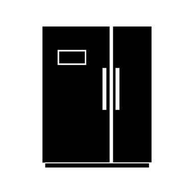 buzdolabı simgesi beyaz arka plan üzerinde.