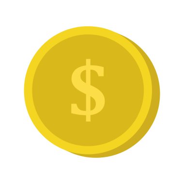 Dolar işareti düz vektör simgesi