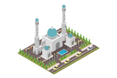 izometrik cami inşa vektörü