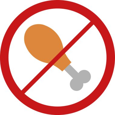 Yasak bir işaretin vektör illüstrasyonu