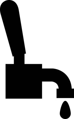 Su musluğu. Basit resimleme