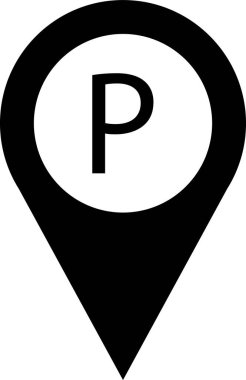 konum haritası pin simgesi katı biçiminde