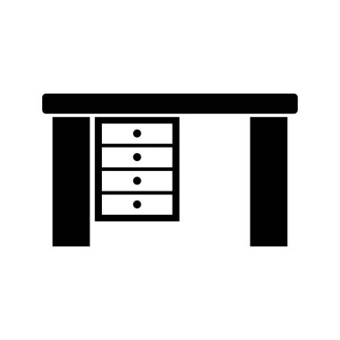 Mobilya simgesi kabartma vektörü