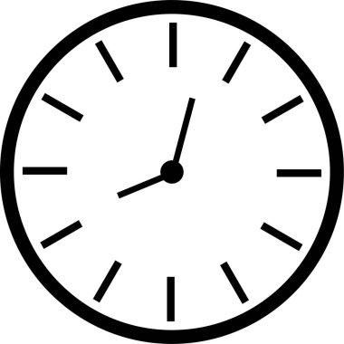 Saat simgesi vektör illüstrasyonu