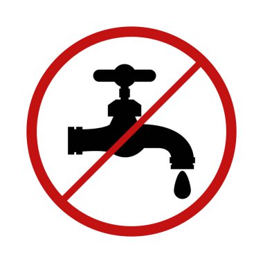 Musluk ikonu. vektör illüstrasyonu