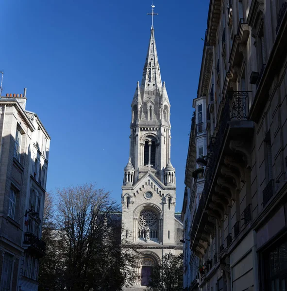 Notre Dame Croix Menilmontant Est Une Église Paroissiale Catholique Romaine — Photo