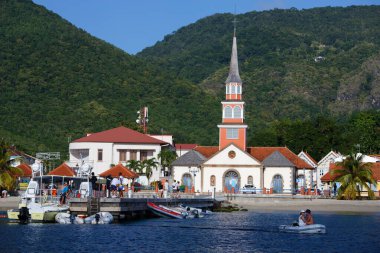 Les Anses d'Arlet, Martinique island-December 18, 2022 : The picturesque village Les Anses d'Arlet , curch and bay locate in French West Indies.