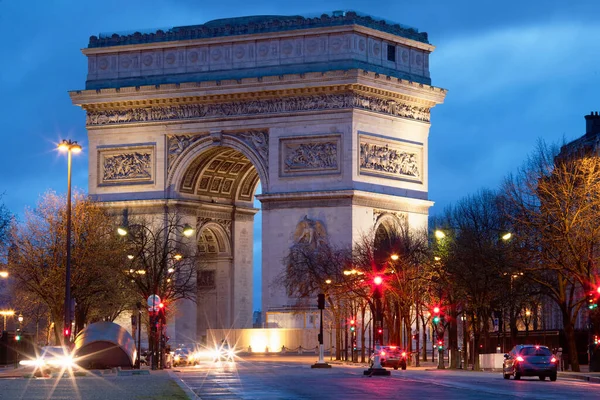 Zafer Anıtı Paris Teki Ünlü Anıtlardan Biridir Fransa Için Savaşıp — Stok fotoğraf