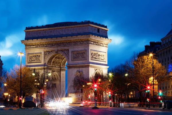 Triomfboog Een Van Beroemdste Monumenten Parijs Het Eert Degenen Die — Stockfoto