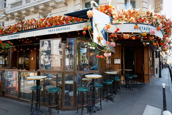 Parijs Frankrijk April 2023 Traditionele Franse Herstarant Gramont Versierd Met — Stockfoto