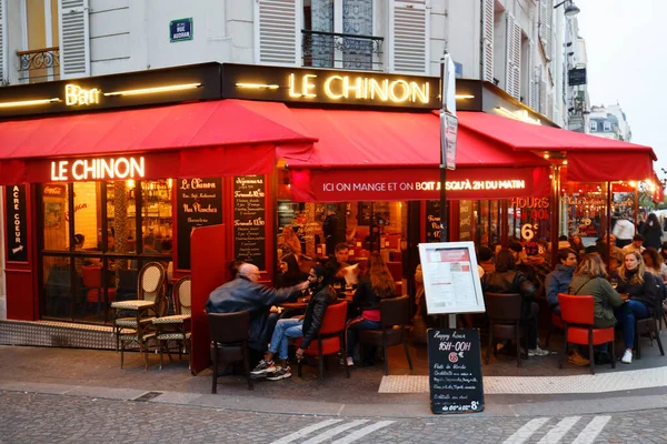Paris Frankreich April 2023 Cafe Chinon Ist Ein Traditionelles Französisches — Stockfoto