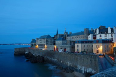 Saint Malo, Brittany, Fransa 'nın kalesi ve surları