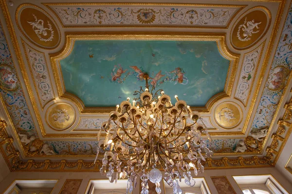 パリフランス 2023年6月3日 ブルボン宮殿の天井 フランス国民議会の席 フランス政府の立法室 — ストック写真
