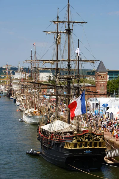 Rouen Normandy France June 2023 Armada Gathering Tall Ships Seine — Stock Photo, Image