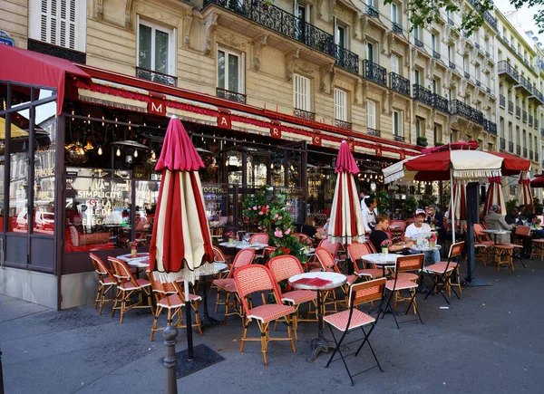 Paris France July 2023 Cafe Marceau Traditional French Cafe Located — Stock Photo, Image
