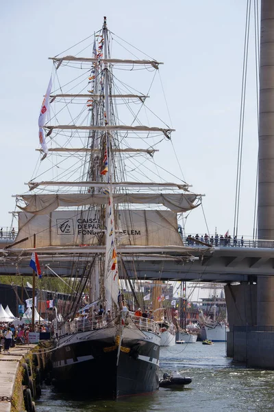 Rouen França Junho 2023 Belém Uma Barca Três Mastros Rio — Fotografia de Stock