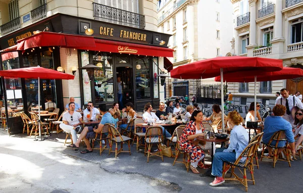 Paříž Francie Července 2023 Francouzská Tradiční Kavárna Francoeur Nachází Oblasti — Stock fotografie